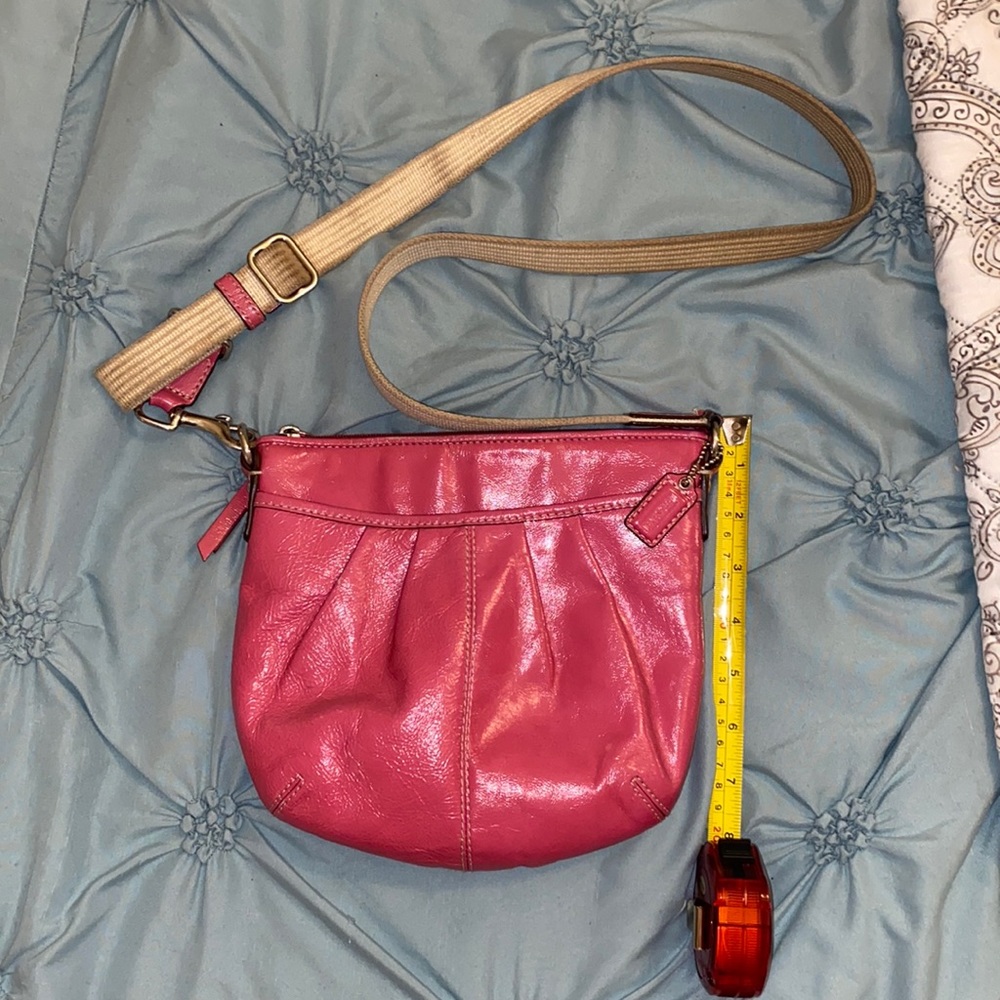 Coach Pink Leather Crossbody Purse